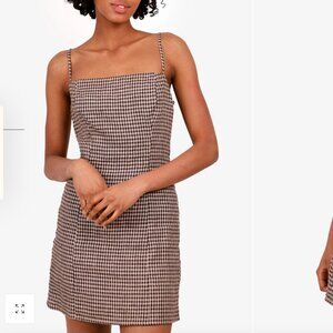 Reformation Tartine Check Tovianna Linen Dress